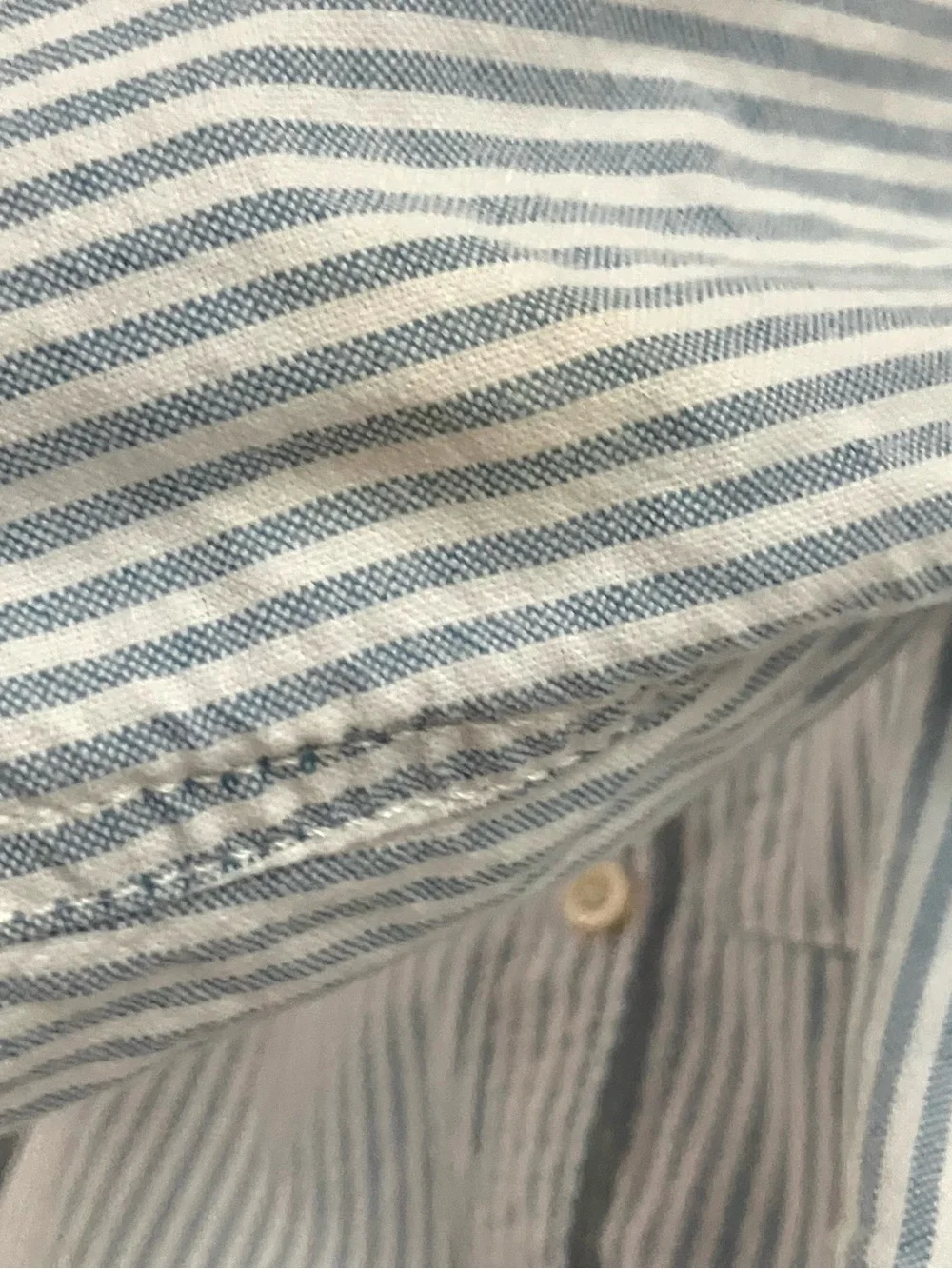 Carters Blue And White Striped Preppy Casual Coastal Button Up Shirt-Size 3T